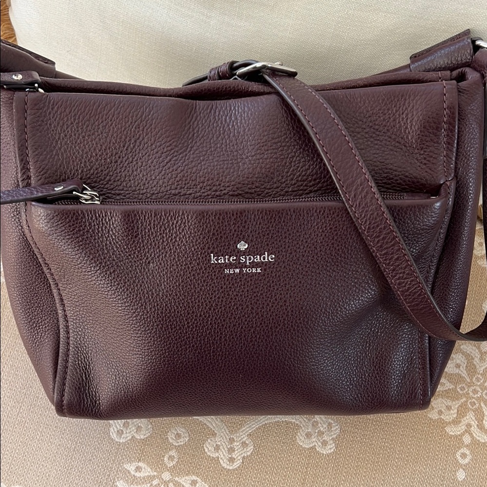 Kate Spade Burgundy Leather Shoulder Bag - Picture 4 of 7